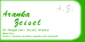 aranka zeisel business card